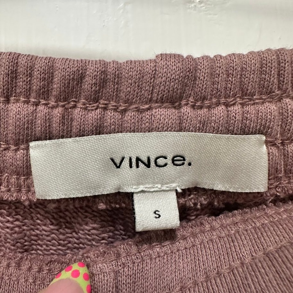 Vince Womens Sweatpants Size S Essential Joggers Mauve Pink 100% Cotton Lounge - Picture 6 of 8